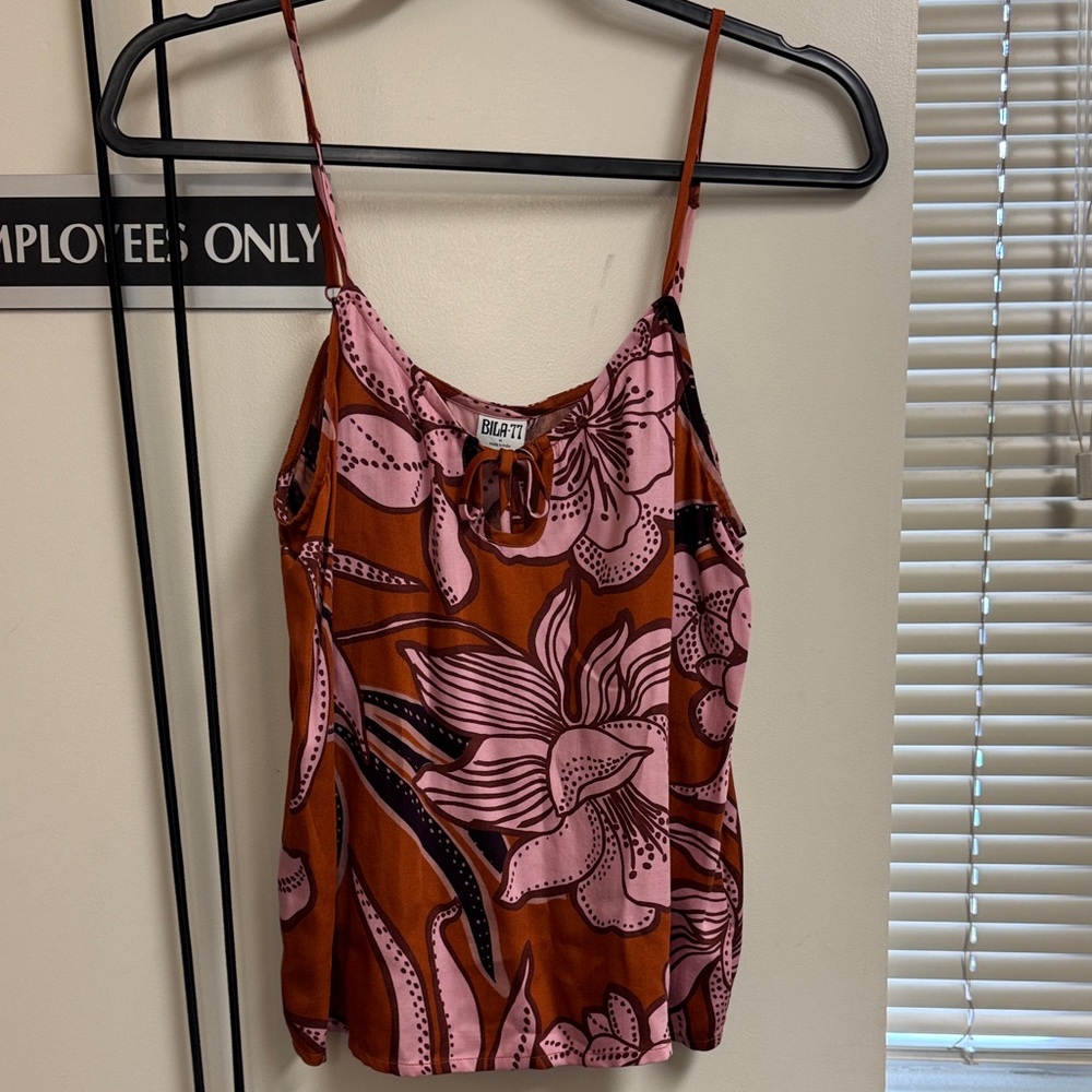 Bila Pink and Brown Floral Camisole - Picture 1 of 3